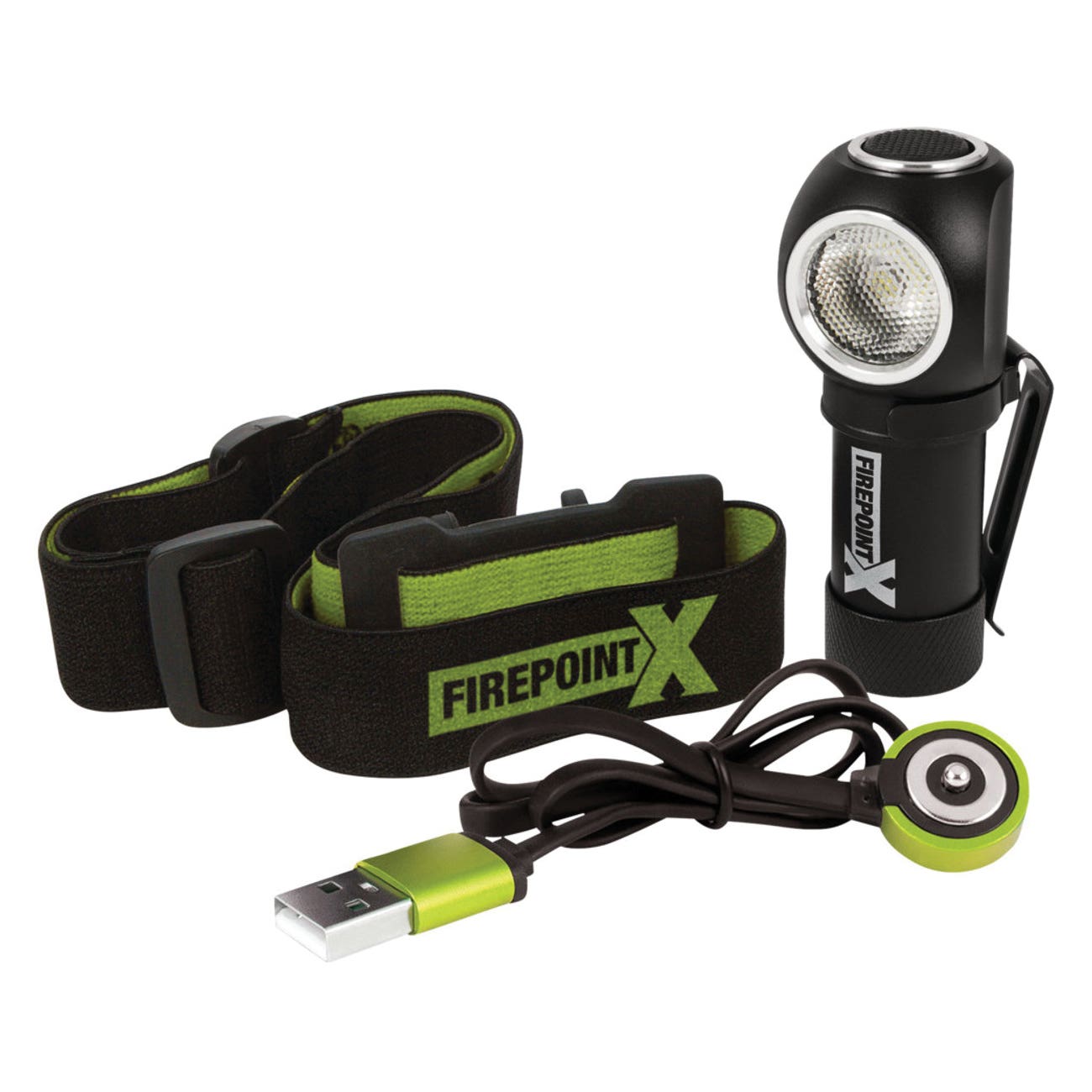 Performance Tool Firepoint X Series W2647 2-in-1 Headlamp, 16340 Lithium-Ion Battery, LED Lamp, 600 Lumens, Black/Green