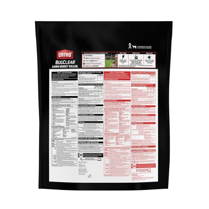 Ortho Bugclear 20191505 Lawn Insect Killer, Granular, Spreader Application, Lawn, Garden, Home Perimeter, 10 lb