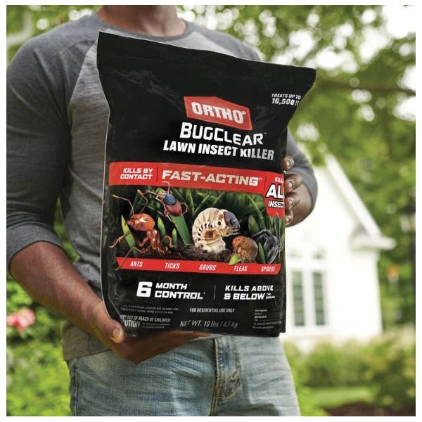 Ortho Bugclear 20191505 Lawn Insect Killer, Granular, Spreader Application, Lawn, Garden, Home Perimeter, 10 lb