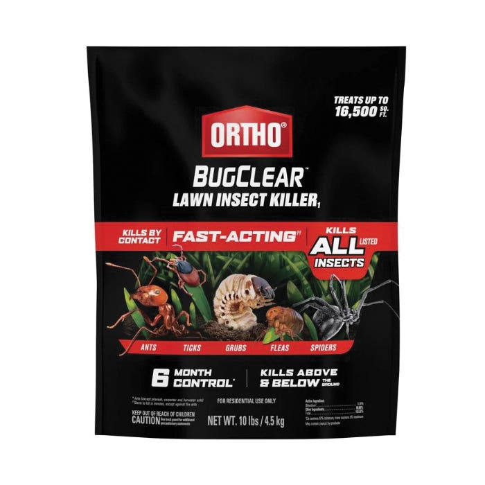 Ortho Bugclear 20191505 Lawn Insect Killer, Granular, Spreader Application, Lawn, Garden, Home Perimeter, 10 lb