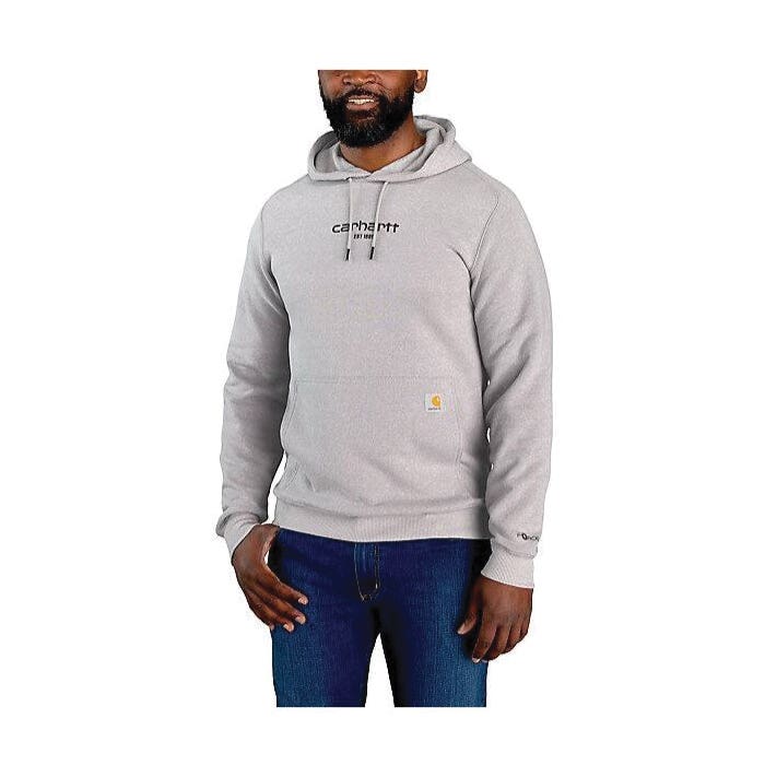 Carhartt Sweatshirt, 2XL, Cotton/Polyester, Asphalt Heather, Hooded