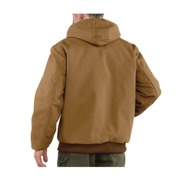 Carhartt Jacket, XL, Cotton Duck, Brown, Hooded, Zipper