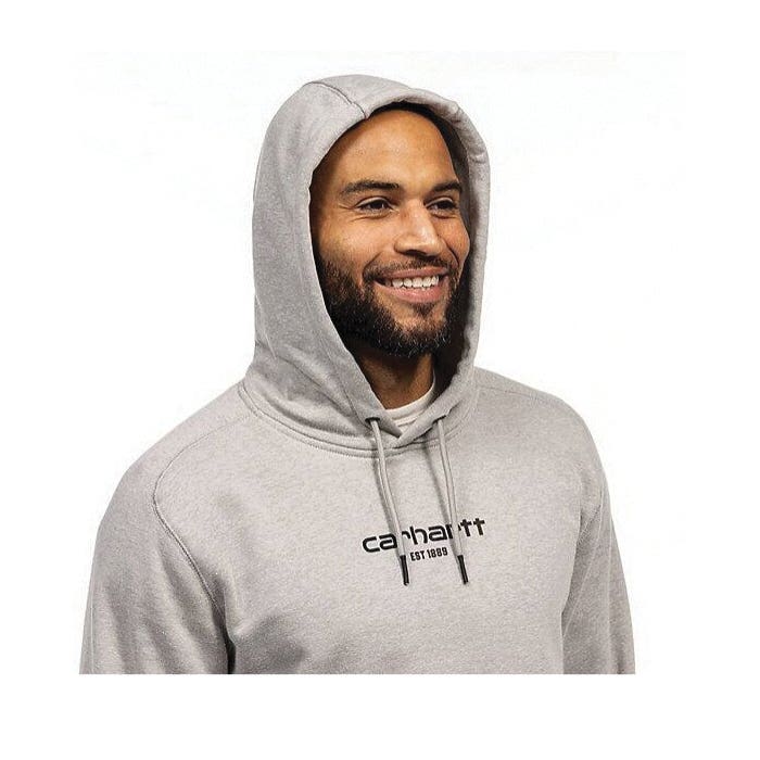 Carhartt Sweatshirt, 2XL, Cotton/Polyester, Mocha Heather, Hooded