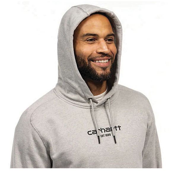 Carhartt Sweatshirt, 2XL, Cotton/Polyester, Thundercloud, Hooded