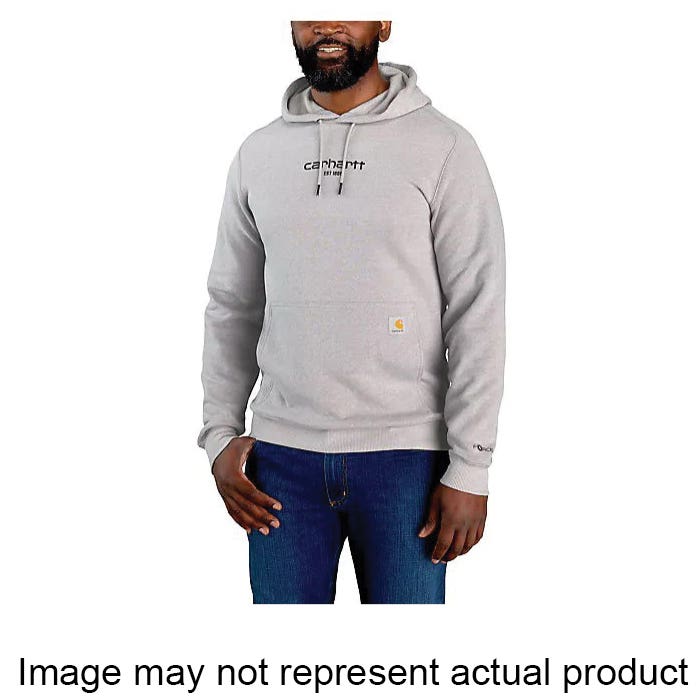 Carhartt Sweatshirt, 2XL, Cotton/Polyester, Thundercloud, Hooded