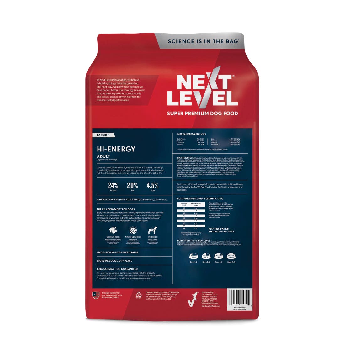 Next Level NL242040 Super Premium Dog Food, Adult, 40 lb, Bag
