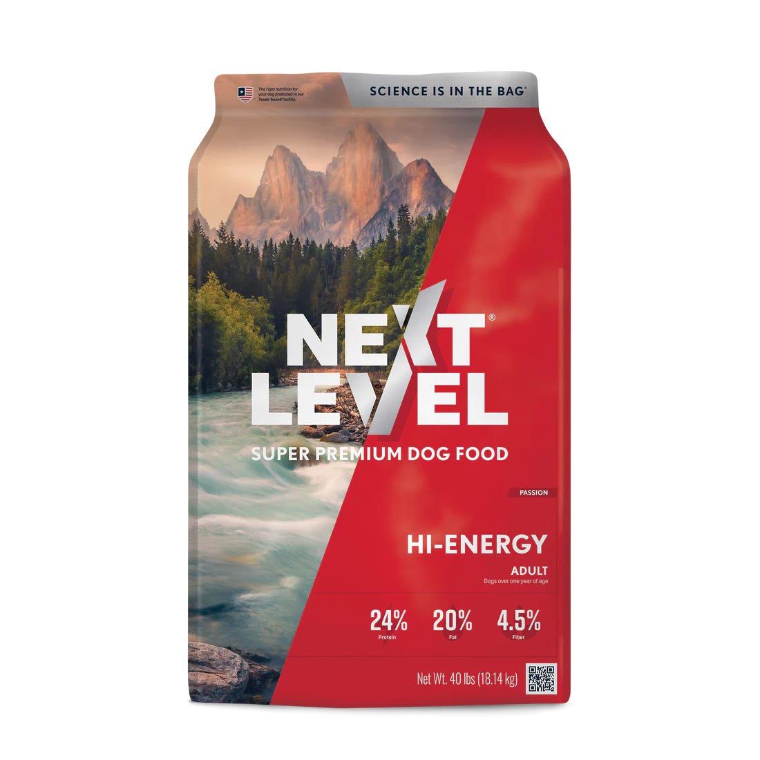 Next Level NL242040 Super Premium Dog Food, Adult, 40 lb, Bag