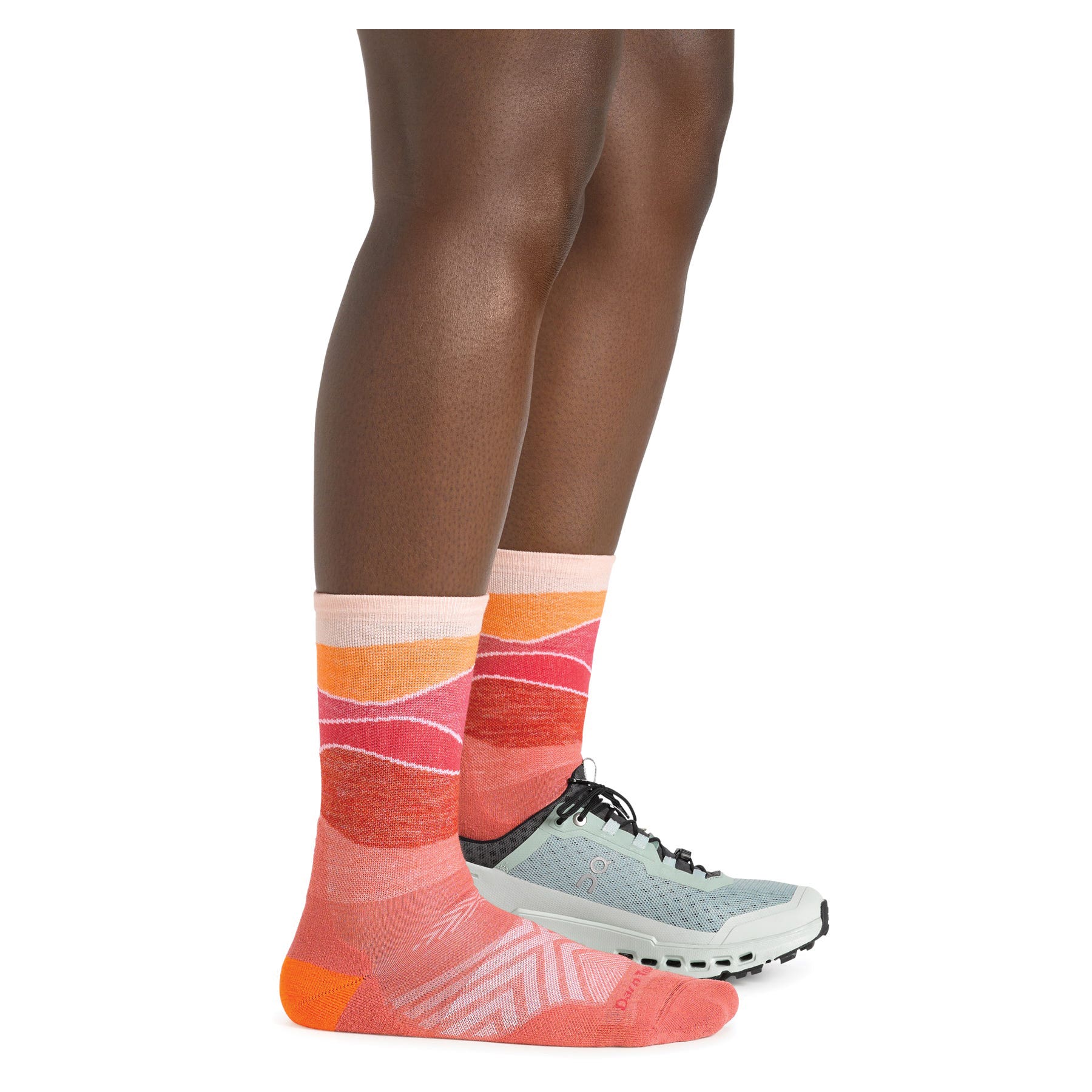 Darn Tough Horizon Series 1064-Canyon-M Micro Crew Running Socks, Women's, M, Lycra Spandex/Merino Wool/Nylon, Canyon