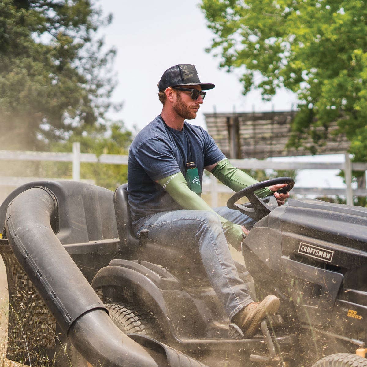 Farmers Defense SLV-FGN-LXL Protection Sleeve, L/XL, Polyester/Spandex, Forest Green