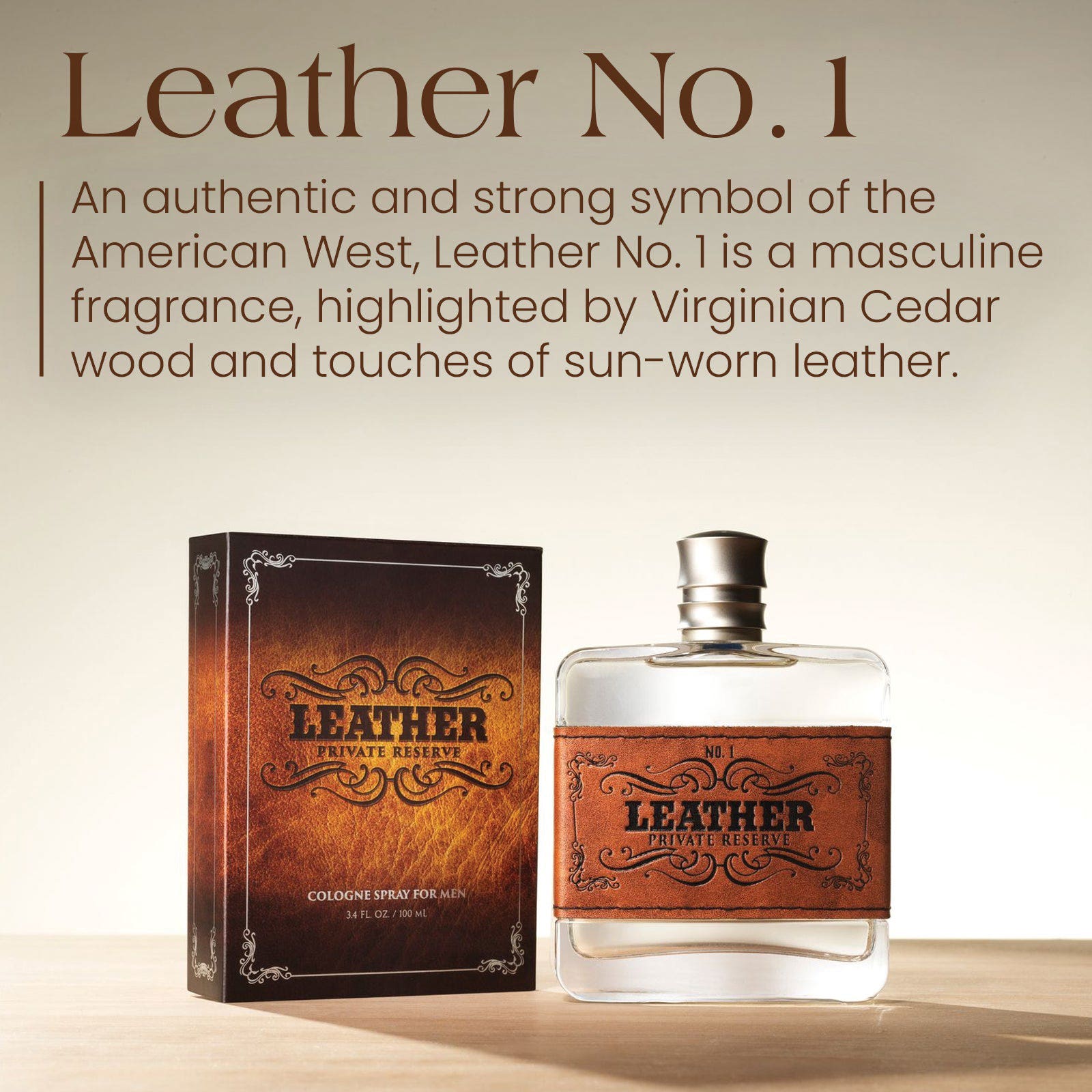 Tru Western Leather Series Cologne, Private Reserve, 3.4 oz