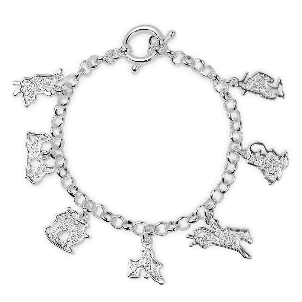 Montana Silversmiths Charms of Champions Rodeo Bracelet, Brass/Metal Alloy
