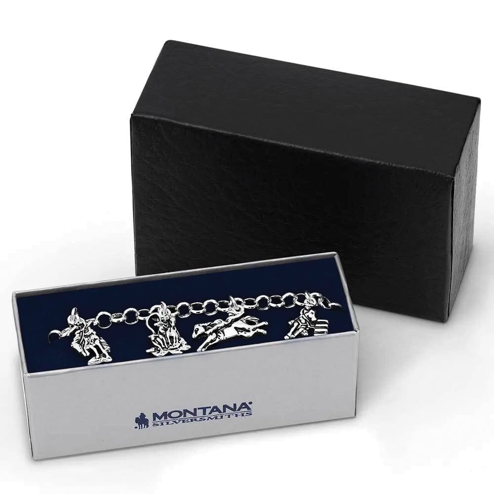 Montana Silversmiths Charms of Champions Rodeo Bracelet, Brass/Metal Alloy