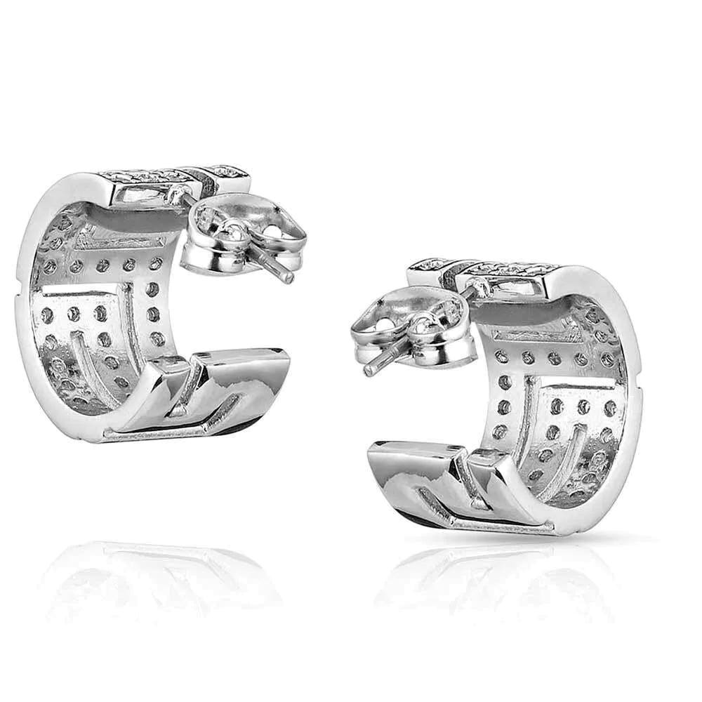 Montana Silversmiths Unpredictable Elegance Crystal Earrings, Zirconia, Clear, Brass/Stainless Steel