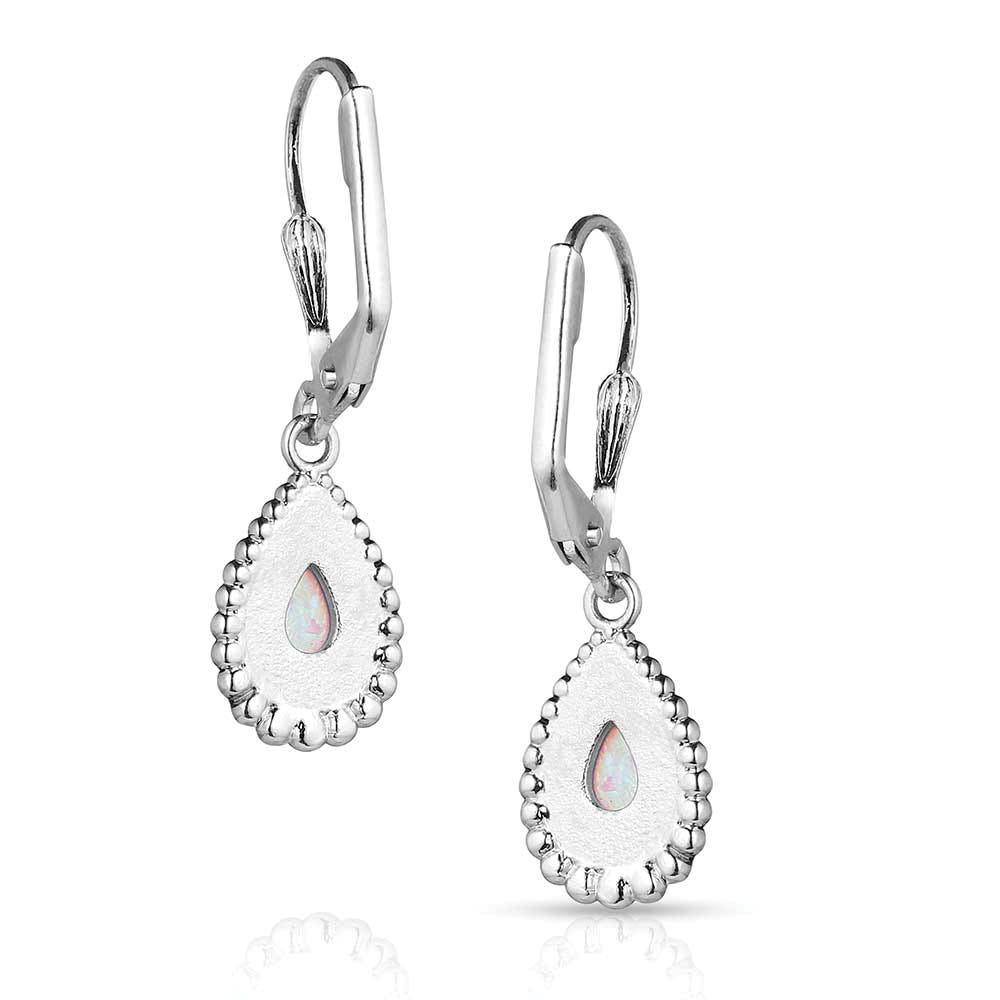 Montana Silversmiths Glimmering Pools Opal Earrings, Opal Stone, Brass