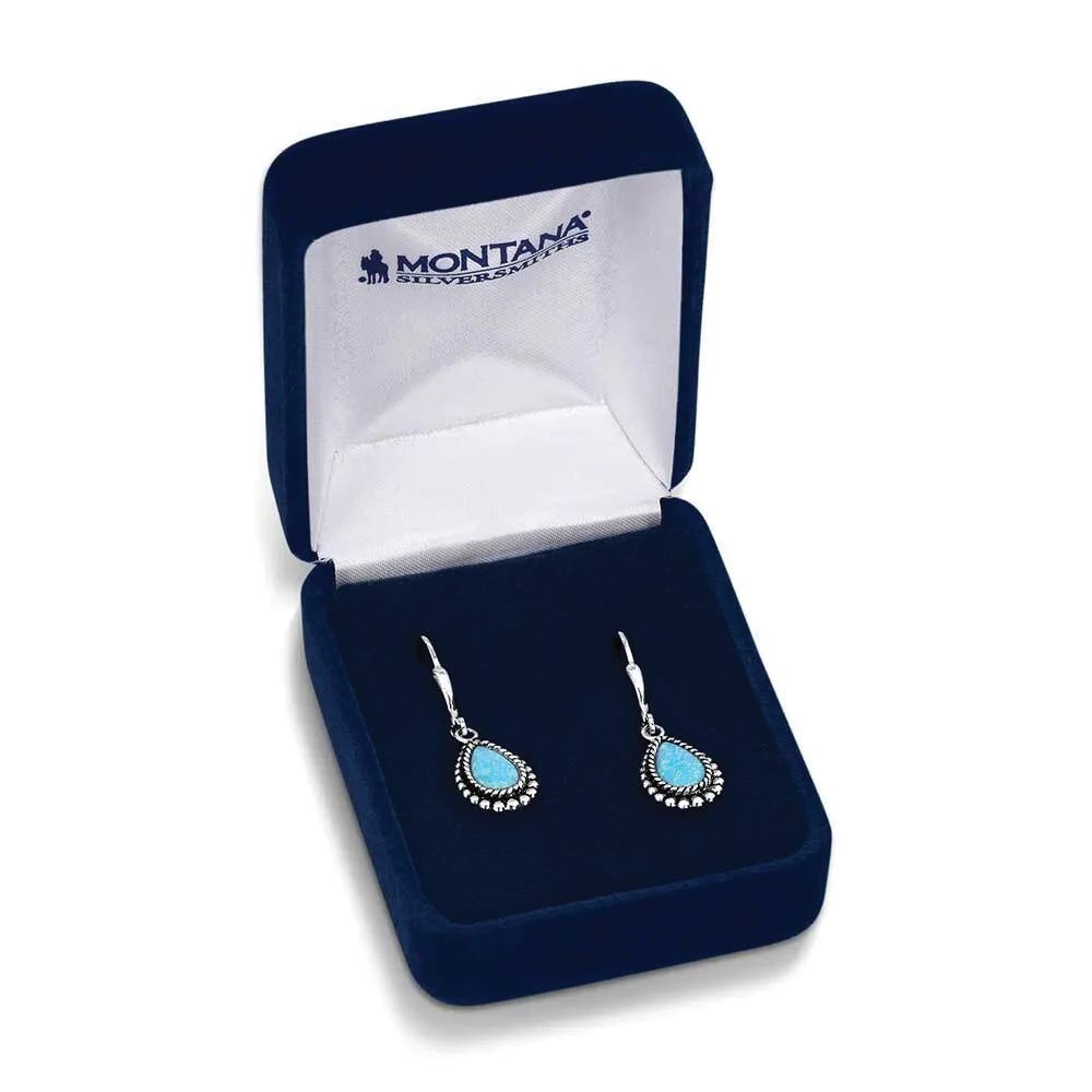 Montana Silversmiths Glimmering Pools Opal Earrings, Opal Stone, Brass