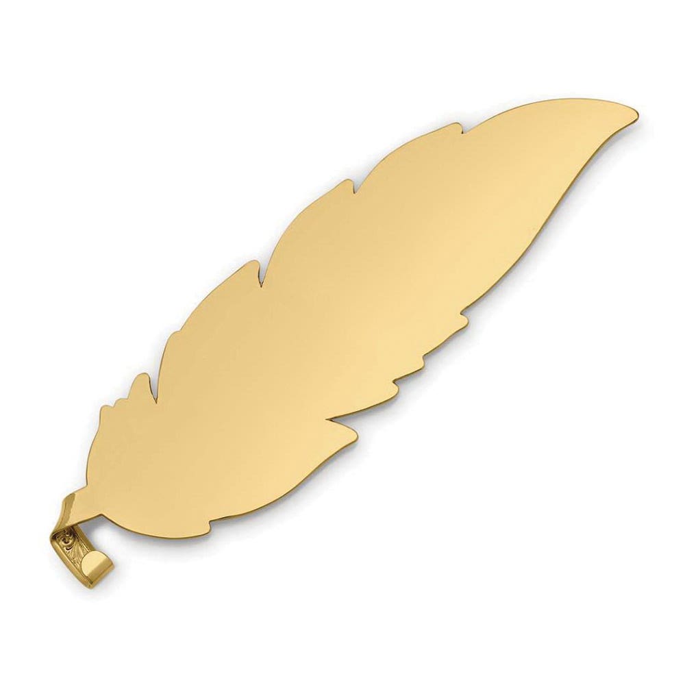 Montana Silversmiths Hat Feather, Brass