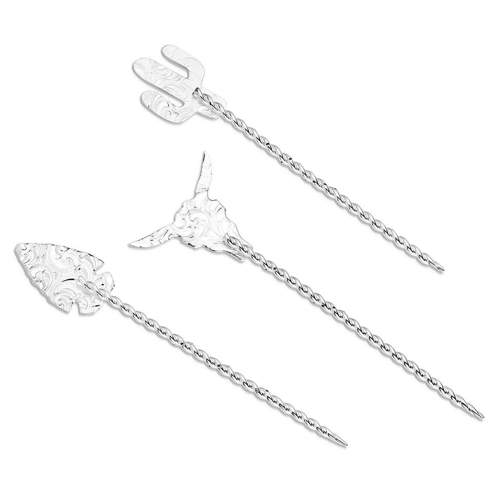 Montana Silversmiths Hat Picks, Brass