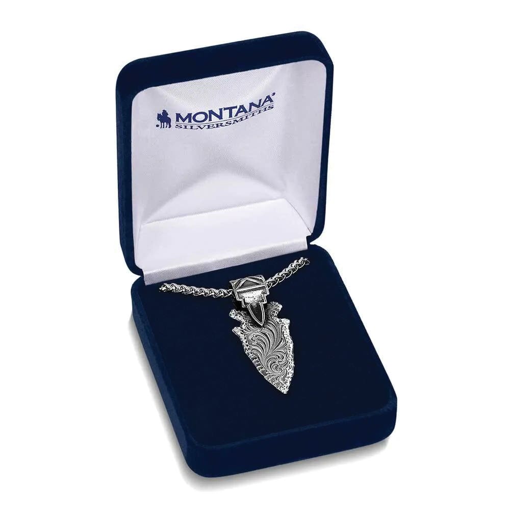 Montana Silversmiths Old West Arrowhead Necklace, Brass