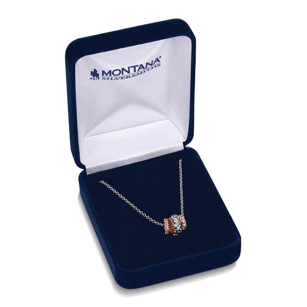 Montana Silversmiths Wildflower Elegance Ring Necklace, Zirconia, Clear, Brass