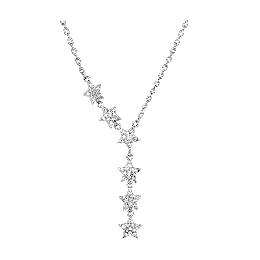 Montana Silversmiths Guiding North Crystal Necklace, Zirconia, Brass