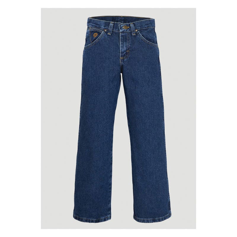 Wrangler Cowboy Cut Series Jeans, Boy's, 18, 30-1/2 to 32 in W, Heavy Stone Denim, Regular Fit