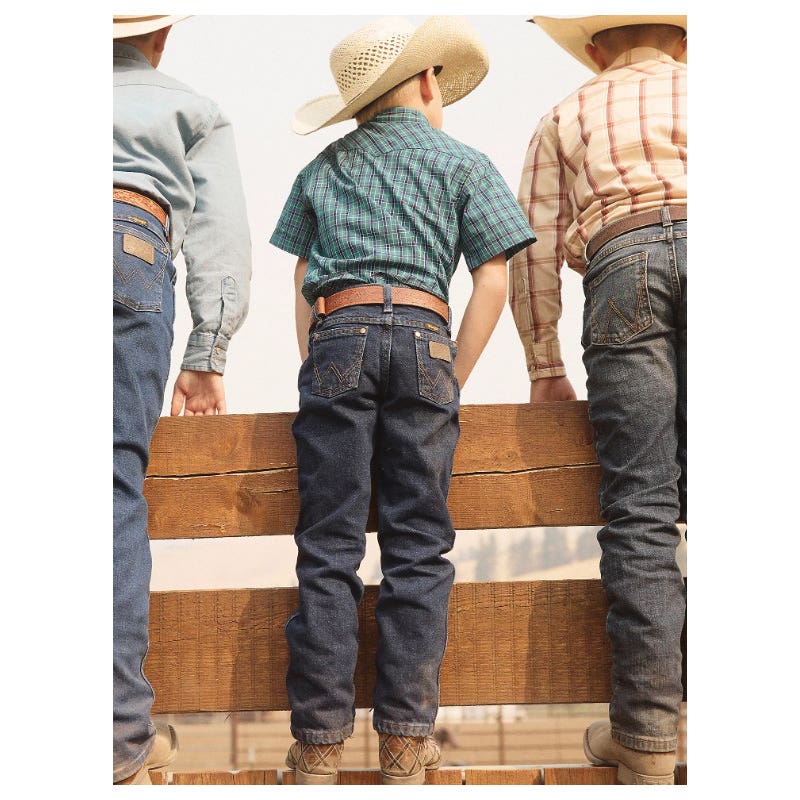 Wrangler Cowboy Cut Series Jeans, Boy's, 18, 30-1/2 to 32 in W, Prewashed Indigo, Regular Fit