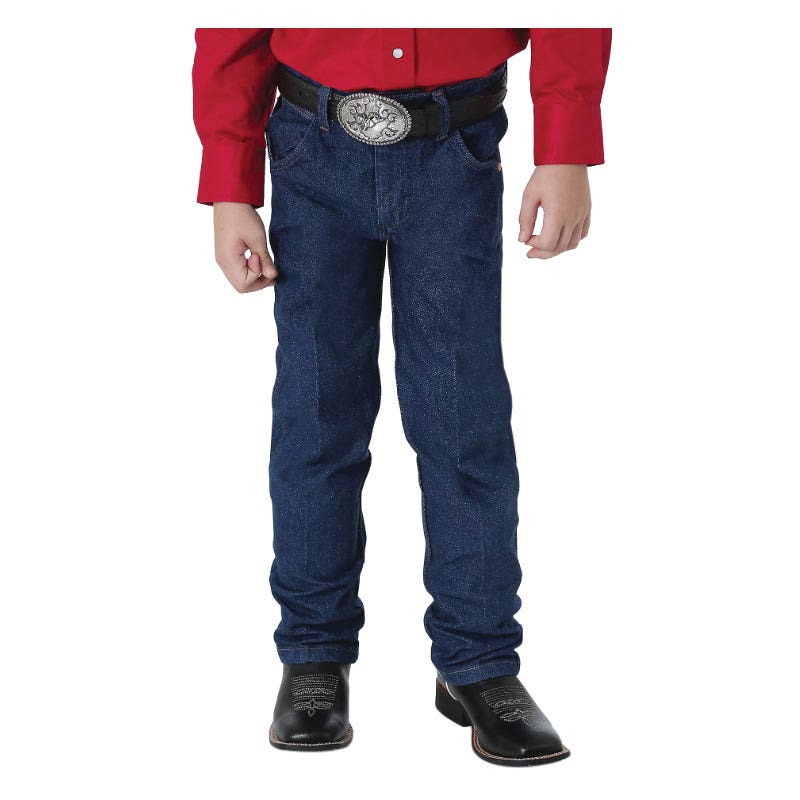 Wrangler Cowboy Cut Series Jeans, Boy's, 18, 30-1/2 to 32 in W, Prewashed Indigo, Regular Fit