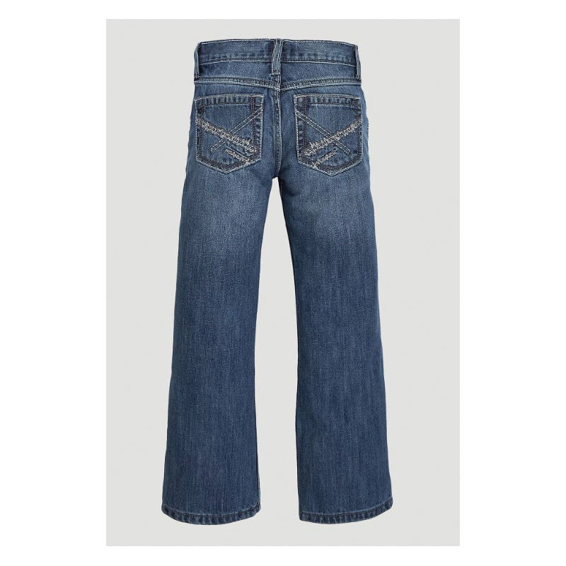 Wrangler 20X Series Vintage Jeans, Boy's, 11, 23-1/2 to 25 in W, Breaking Barriers, Bootcut, Slim Fit