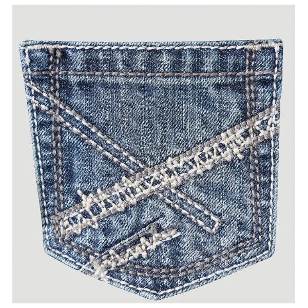 Wrangler 20X Series Vintage Jeans, Boy's, 11, 23-1/2 to 25 in W, Breaking Barriers, Bootcut, Slim Fit