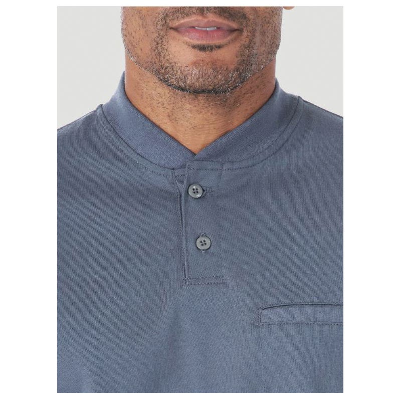 Wrangler RIGGS Series FR3W7CR-M Flame-Resistant Shirt, Men's, M, Henley, Long Sleeve, Button, Castle Rock