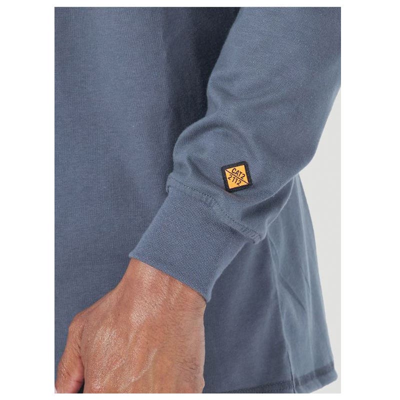 Wrangler RIGGS Series FR3W7CR-M Flame-Resistant Shirt, Men's, M, Henley, Long Sleeve, Button, Castle Rock