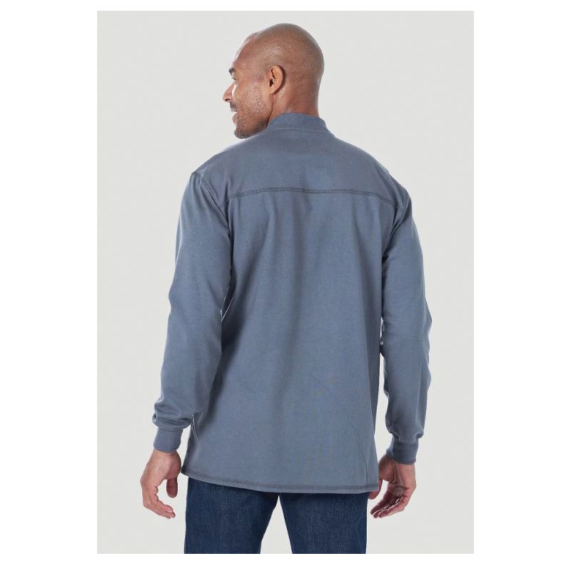 Wrangler RIGGS Series FR3W7CR-2XT Flame-Resistant Shirt, Men's, 2XL, Henley, Long Sleeve, Button, Castle Rock