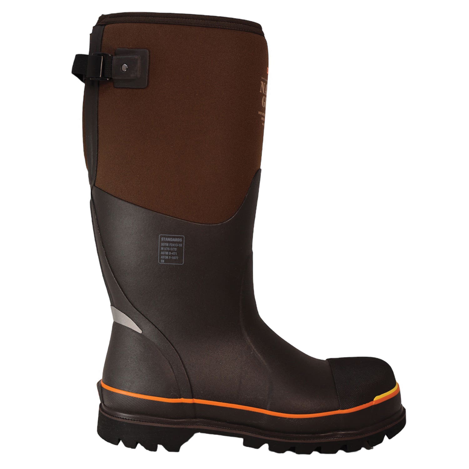 Dryshod West Nanotoe Gusset Series Work Boots, 6, Brown/Orange, Insulated: Yes