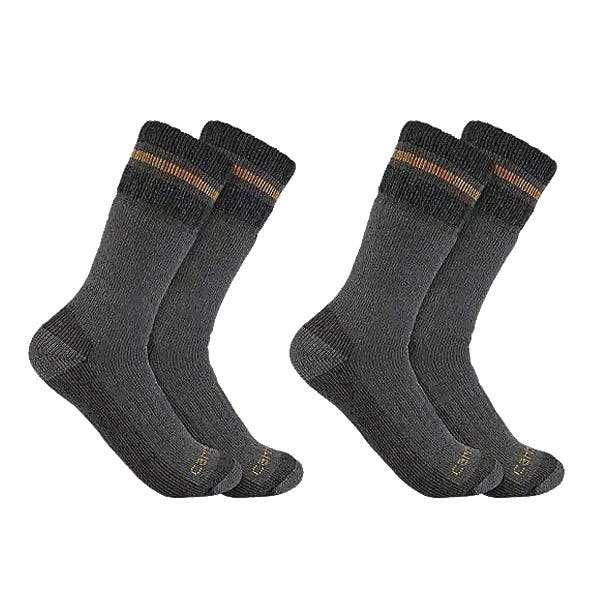 Carhartt Boot Socks, Men's, L, Acrylic/Elastane/Nylon/Polyester/Wool, Gray