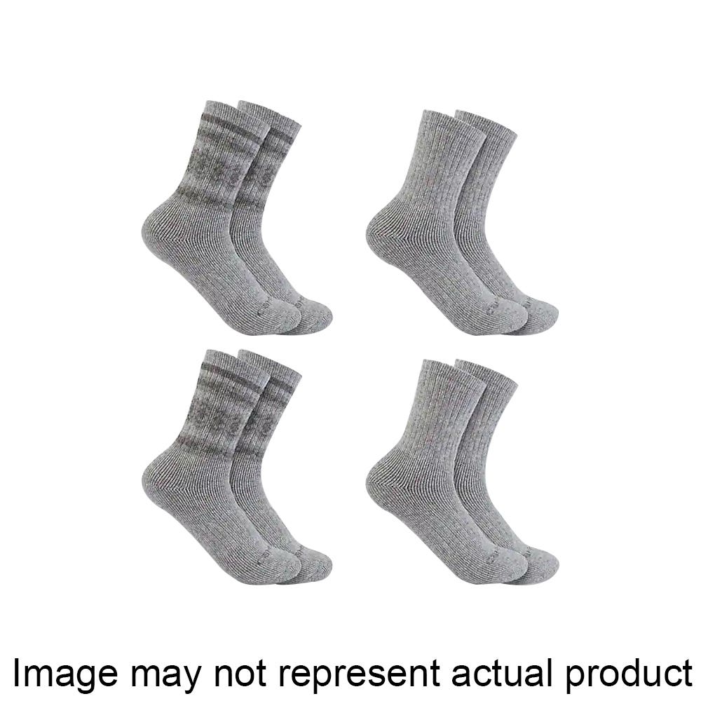 Carhartt Crew Socks, Women's, M, Acrylic/Elastane/Nylon/Polyester/Wool, Gray