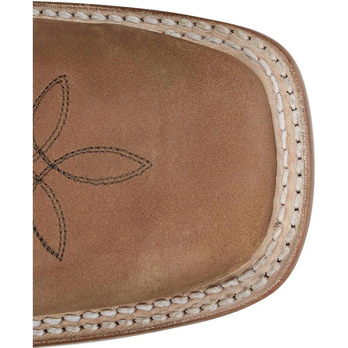 Justin Women's Peyton Western Boots, 7, B W, 2-Row Stitch, Distressed Cognac, Full Grain Leather