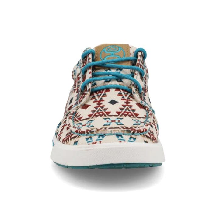 Twisted X Hooey Series Loper Shoes, 6, M W, Beige/Multi-Color, Lace-Up