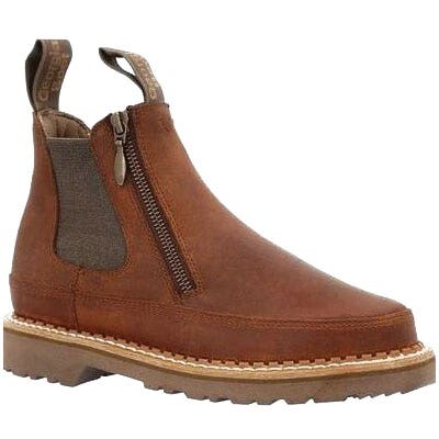 Georgia Boot Romeo Series Chelsea Boots, 11, M W, Brown, Leather