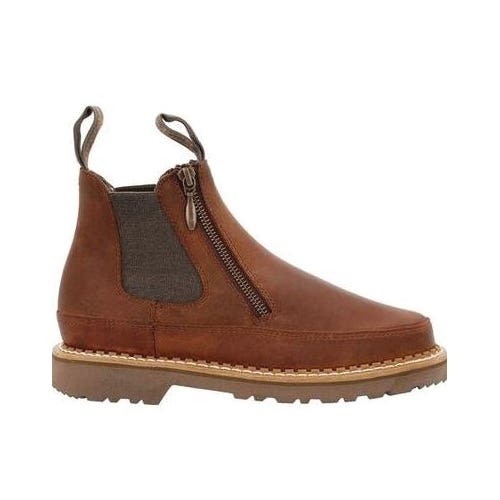 Georgia Boot Romeo Series Chelsea Boots, 6, W, Brown, Leather