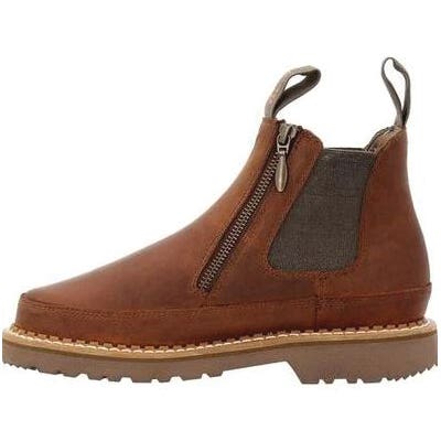 Georgia Boot Romeo Series Chelsea Boots, 6, W, Brown, Leather