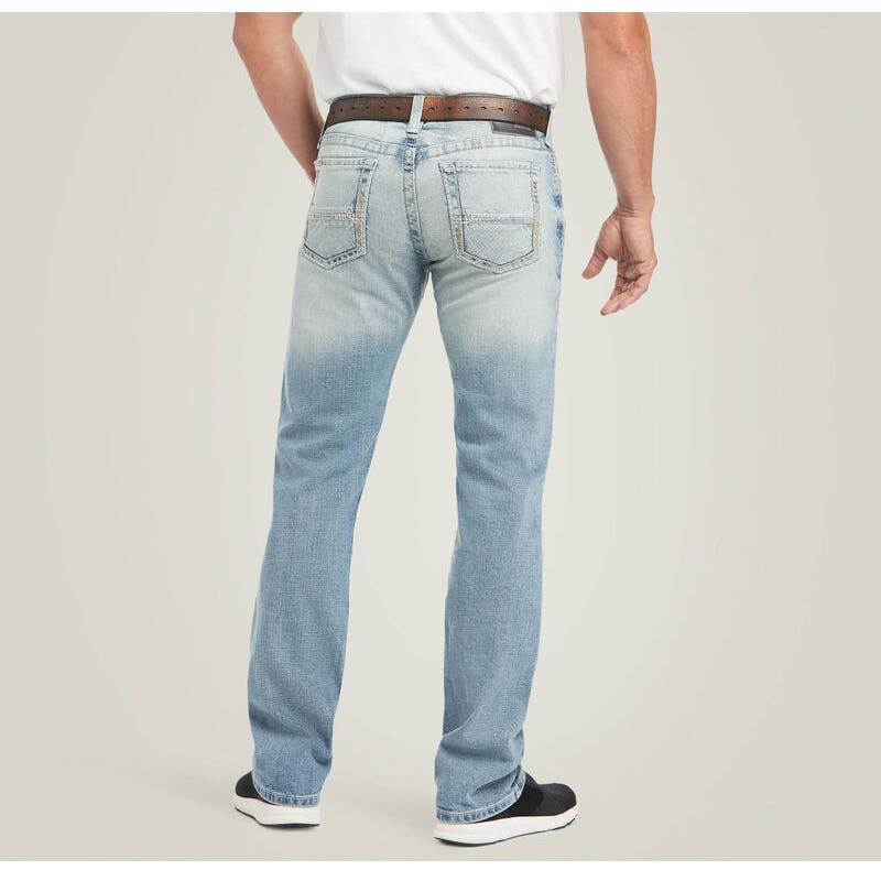 Ariat M7 Rocker Stirling Series Jeans, 32 in W, 38 in L, Shasta, Slim, Straight Leg Fit, Stretchable