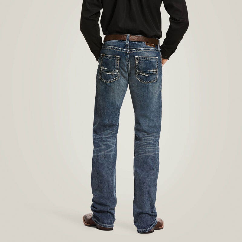 Ariat Adkins M5 Series Jeans, 35 in W, 34 in L, Lennox, Standard, Straight Leg Fit, Stretchable