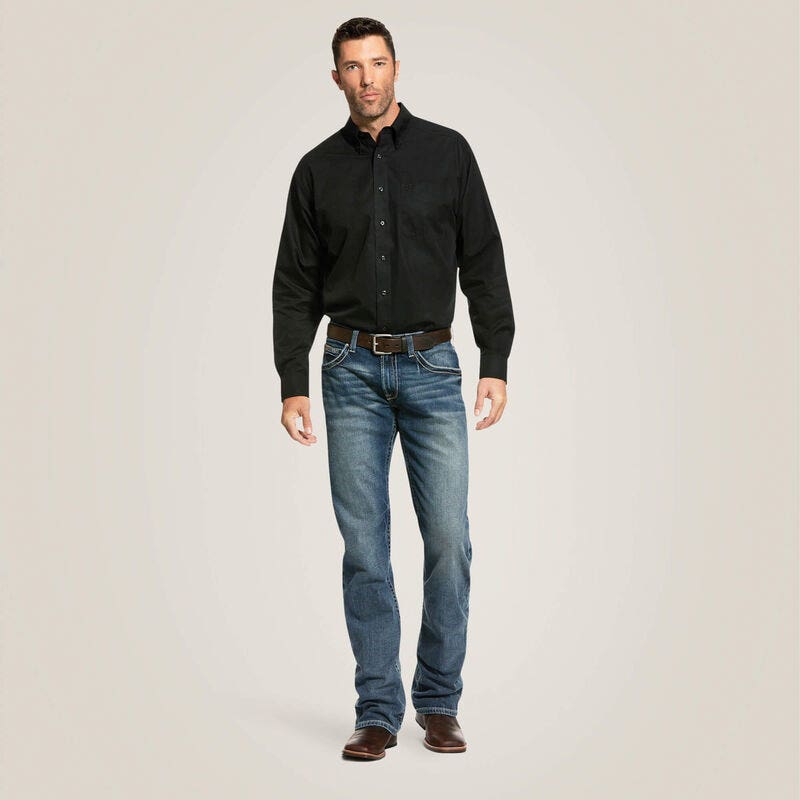 Ariat Adkins M5 Series Jeans, 31 in W, 36 in L, Lennox, Standard, Straight Leg Fit, Stretchable