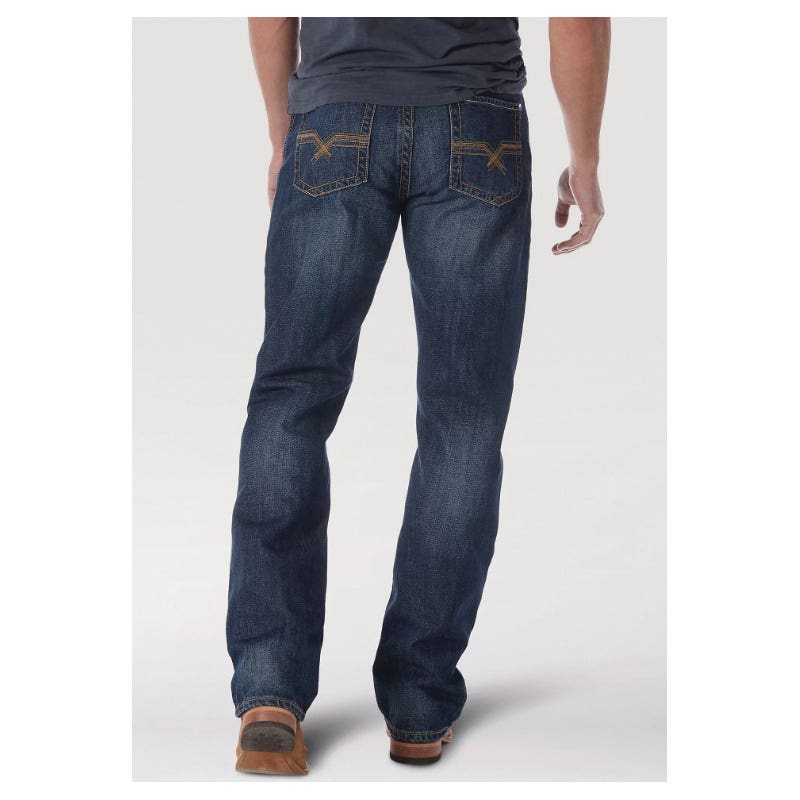 Wrangler 20X Series Jeans, L, 38 in W, 36 in L, Wells, Extreme Relaxed Fit, Non-Stretchable