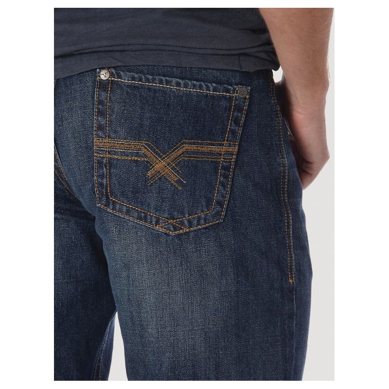 Wrangler 20X Series Jeans, L, 38 in W, 36 in L, Wells, Extreme Relaxed Fit, Non-Stretchable