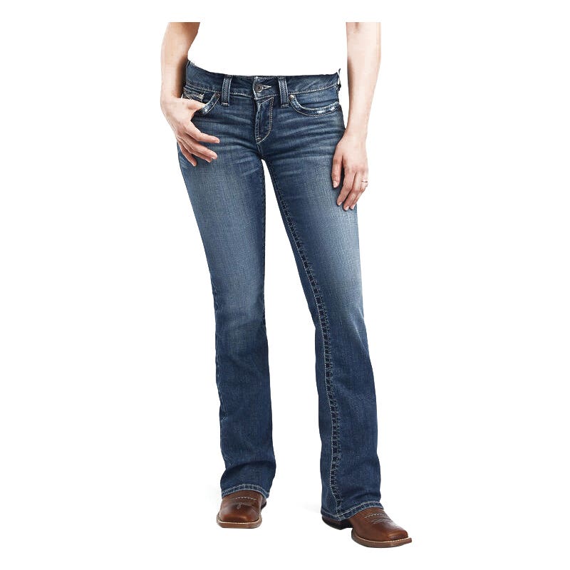 Ariat Women's R.E.A.L. Mid Rise Raquel Boot Cut Jean, 31 S