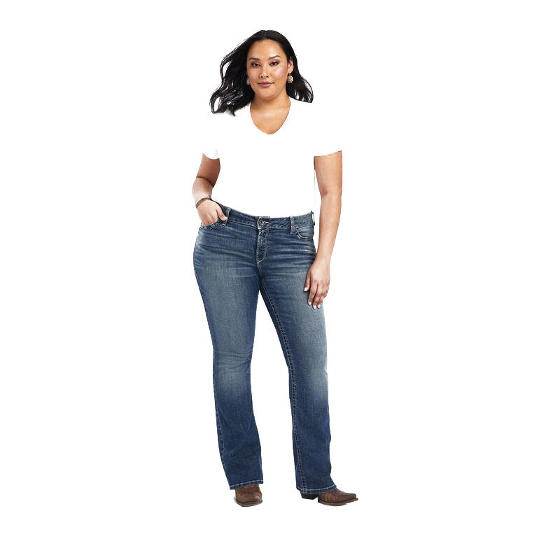 Ariat Women's R.E.A.L. Mid Rise Raquel Boot Cut Jean, 16 WR