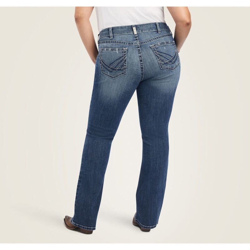 Ariat Women's R.E.A.L. Mid Rise Raquel Boot Cut Jean, 18 WR