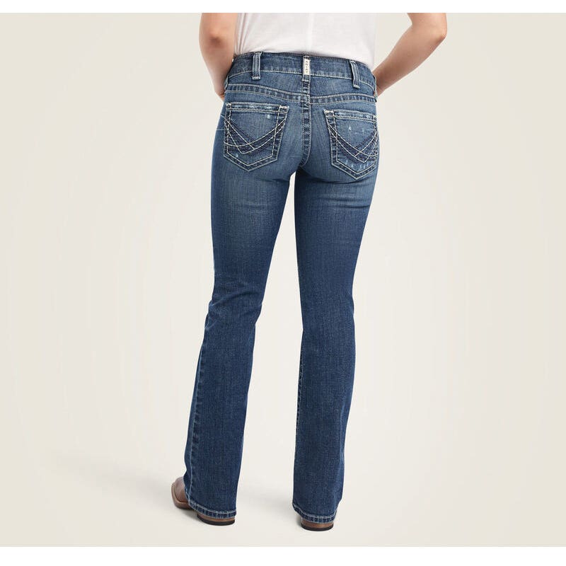 Ariat Women's R.E.A.L. Mid Rise Raquel Boot Cut Jean, 18 WR