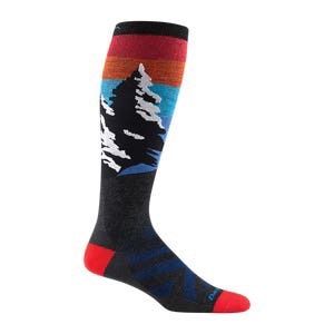 Darn ToughMen's Solstice Over-the-Calf Lightweight Ski & Snowboard Sock, XL Charcoal